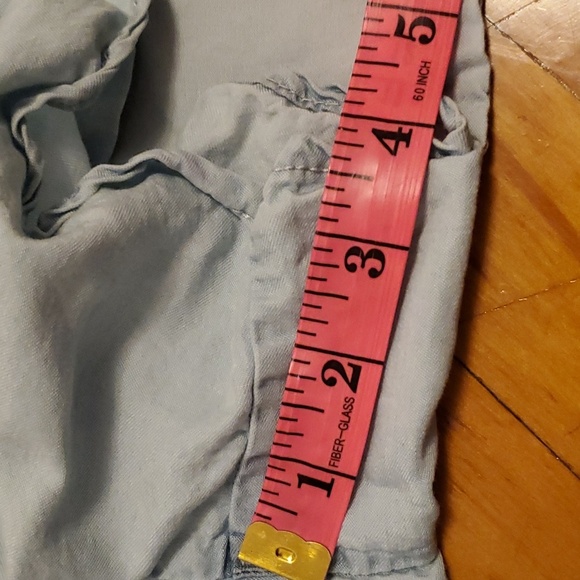 NWOT Reitmans Tencel Romper. Light blue. Belt. Size L. - Picture 9 of 9